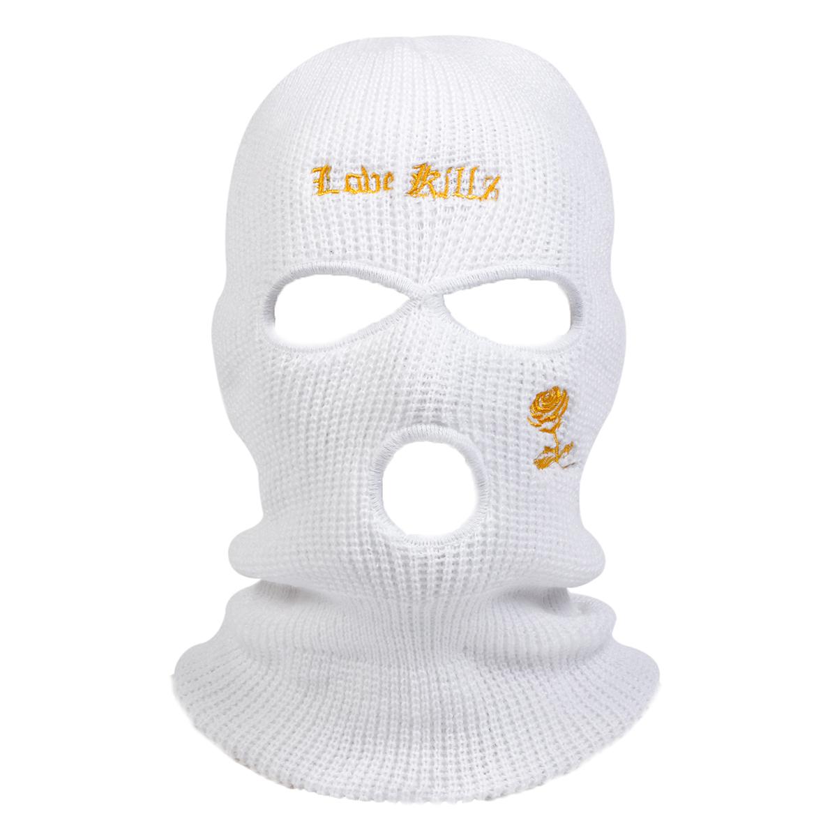 

Розовая балаклава-шапка унисекс для улицы, теплая шапка, мужские повседневные шапки, ветрозащитные и морозостойкие шапки белый