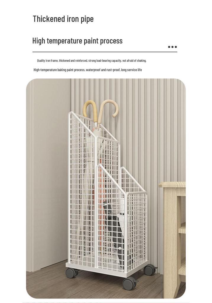 Umbrella Stand & Storage Rack for Entryway or Office