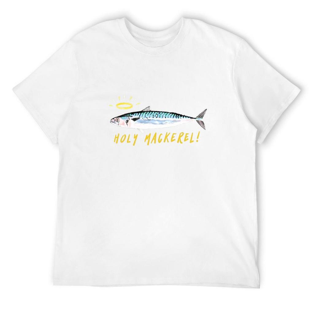 Holy Mackerel T-Shirt Custom T Shirt Cute Tops Oversize T-shirts Man Mens Big and Tall T Shirts