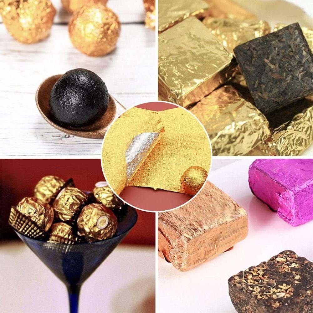Gilded Aluminum Foil Paper Gold Candy Wrapping Paper New Foil Candy Wrappers DIY Decorations