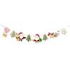 Pulling Flag Christmas Ornament Cartoon Santa Claus Party Hanging Banner Decor