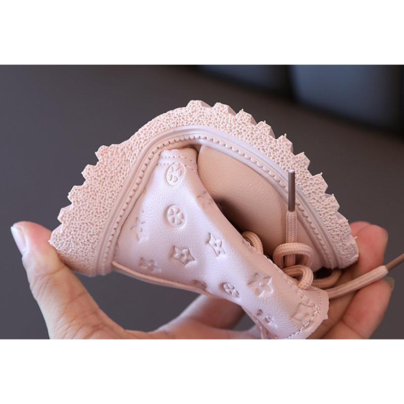 Moda Versátil Invierno Nuevo Algodón para Niños Botas de Cuero Británicas para Niños