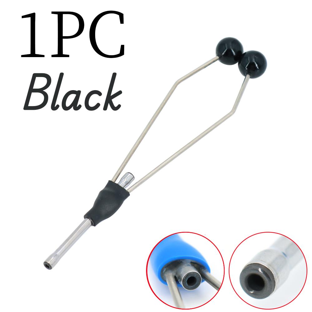 

1 шт./6 шт. Красочный бикерамический наконечник Стальной сплав Держатель бобины для вязания мушек для изготовления сухих, мокрых, нимфовых рыболовных приманок Инструмент чёрный