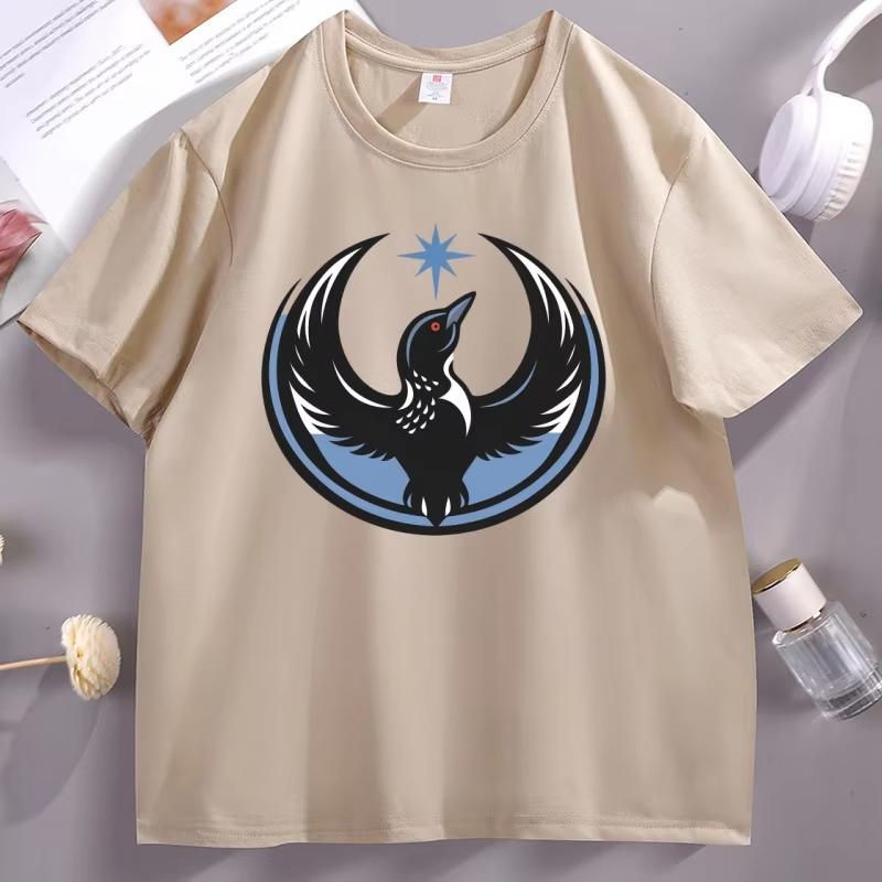 MN State Bird Loon Resistance TShirt Casual Round Neck Cotton Short Sleeve Tees Unisex Unisex Designer Comfortable Male Clothes