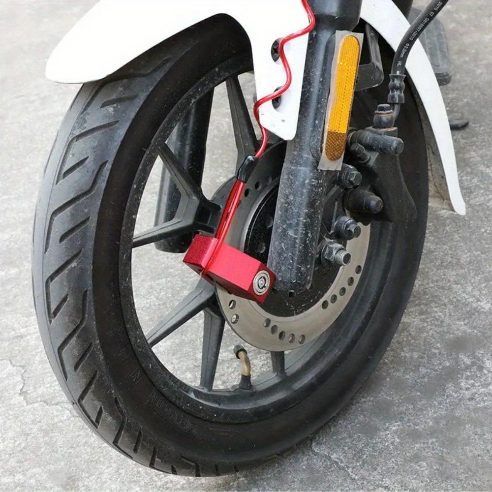 1PC 120CM Motorcycle Brake Disc Lock Scooter Reminder Cable Bicycle Spring Rope Bag Anti-Theft Cable Protection Alarm Locks