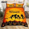 Halloweenský povlak na přikrývku Kreslená dýně Twin povlak na přikrývku Lucerna Ložní souprava Polyesterový povlak na přikrývku s duchem pro děti Chlapce Dívky