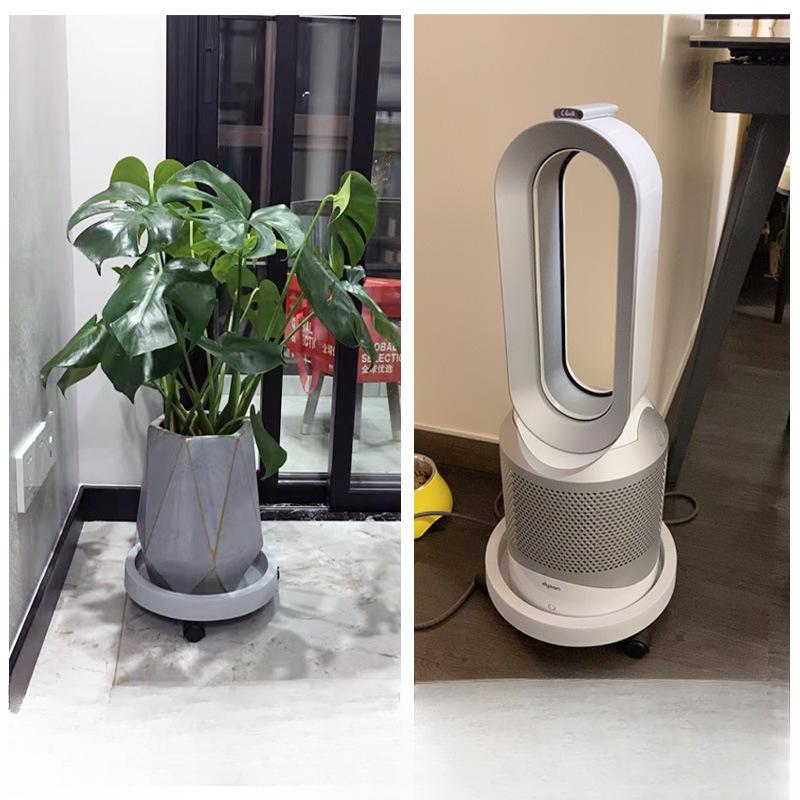 Mobile Flowerpot Tray Universal Wheel Circular Plastic Base Portable and Thick Resin Flowerpot Accessories for Home Use