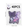 1SET/40PCS PET butterfly sticker DIY hand tent Goo card decorative material children's cartoon water cup sticker hand tent landscaping sticker
