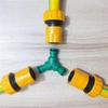 Connettore Adattatore Ripartitore a Tre Vie per Tubo Flessibile in Plastica da 1 Pollice con Valvola Rapida.