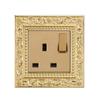Luxury Vintage Push Button Switch 1/2/3/Gang 2Way,EU France Standard Copper Wall socket,Universal Light Home Switch Power Outlet