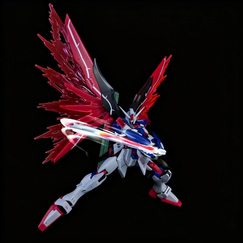1/144 HG Destiny Spec II Final Battle Image Color Assembly Model Kit Seed Action Figure Deep Blue Armor Collectible Toy Boy Gift