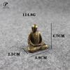 Antique Bronze Buddha Statue Mini Portable Brass Bodhisattva Sculpture Ornaments Home Feng Shui Decor Office Desk Decorations