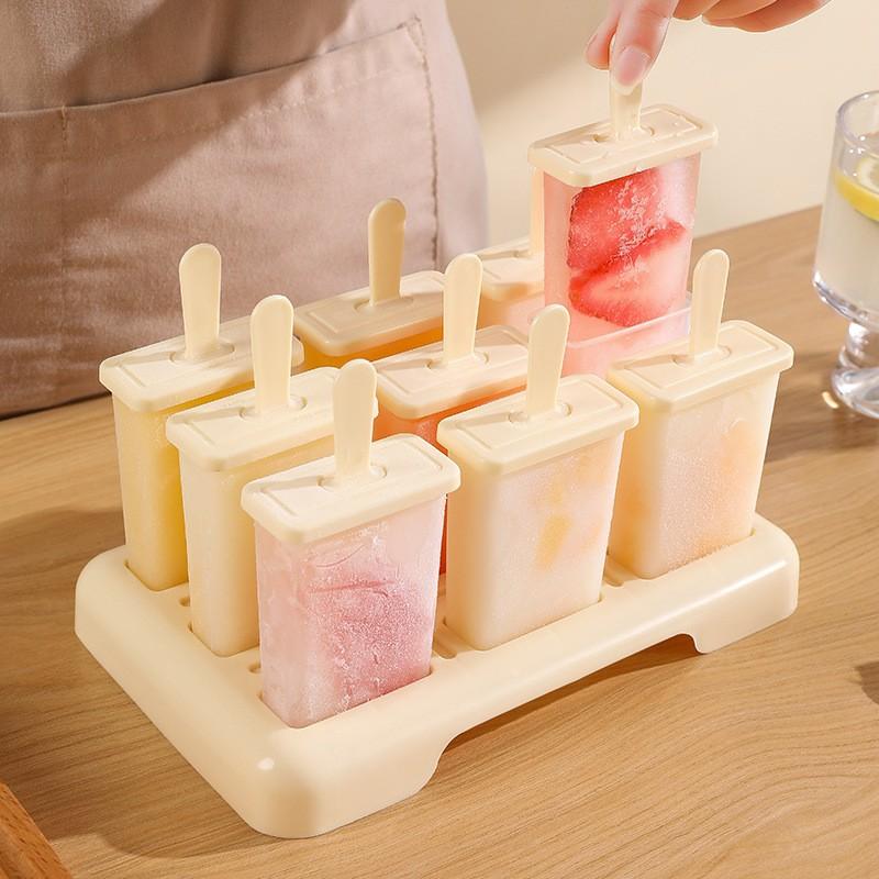 Mold Suitable For Making Popsicles, Homemade Ice Cream Sticks, Ice Cream Molds - For Preserving Freshness. One Size бежевый