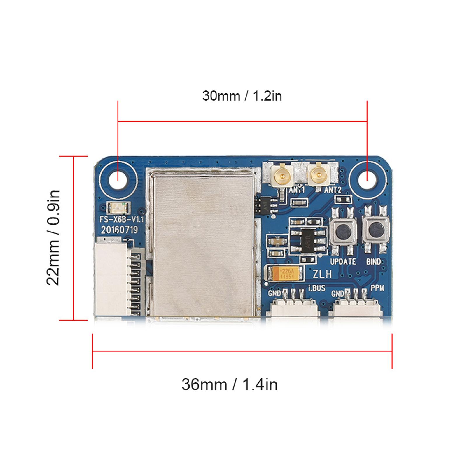 Shoemst Multicolour Flysky Fs X6b 2.4G Pwm Ppm I.bus Receiver For Fpv Racing Drone Fs I10 Fs I8 Fs I6x Fs I4 Fs I6 Fs I6s Transmitter