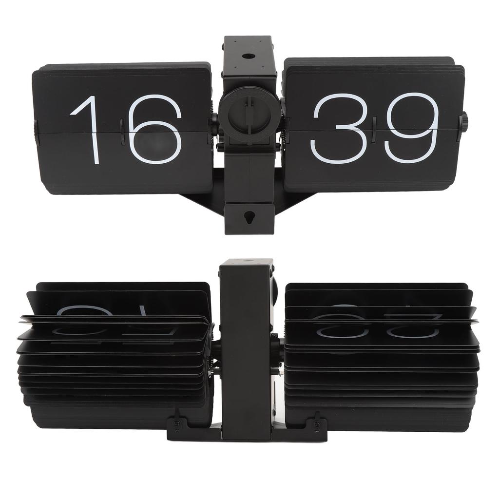 Flip Desk Clock 24 Hours Battery Powered Single Sided Retro Large Number Auto Mechanical Flip Clock