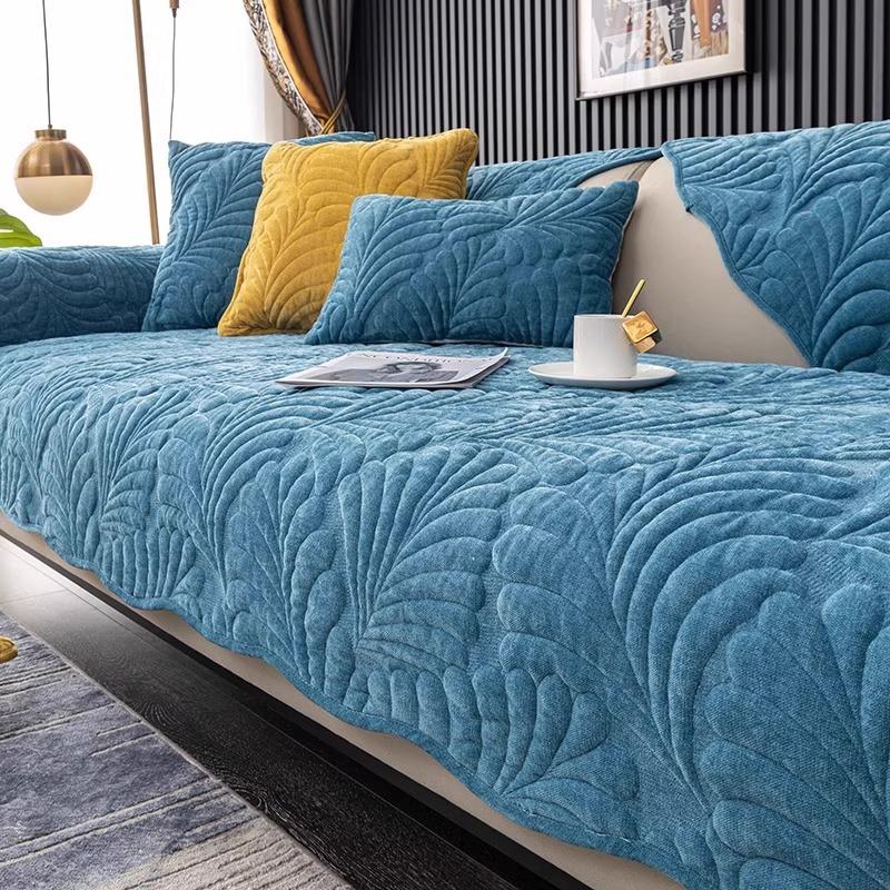 Chenier Sofa Cushions All Season Universal Anti Slip Leather Sofa Cover  Full Coverage High End Cushion Cover Fabric New Style