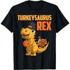 Camiseta de Ação de Graças para Meninos Pequenos Dinossauro Peru Turquia Rex Turquia Dino