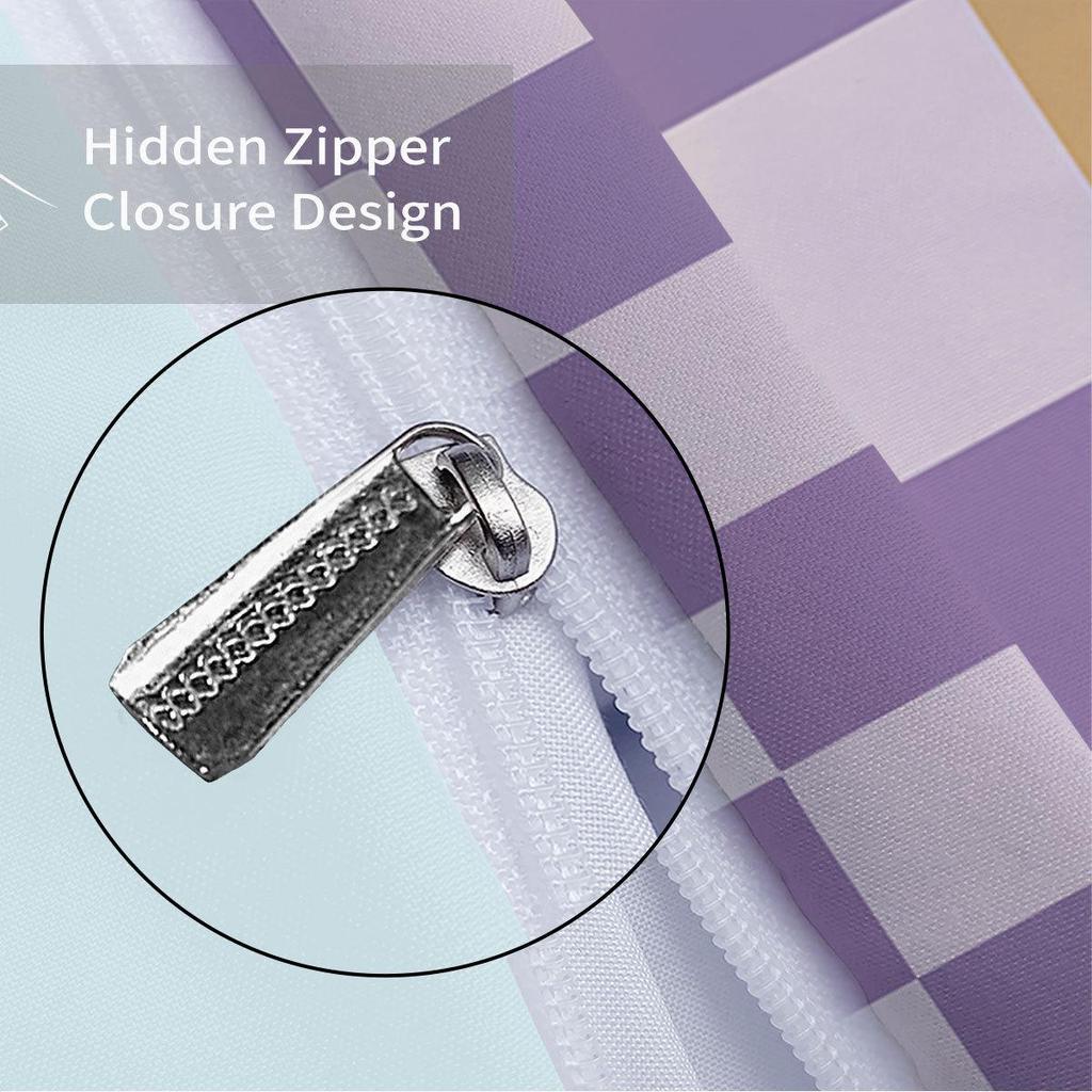 Geometric Colorful Checkerboard 3D Printed Brushed Duvet Cover Set