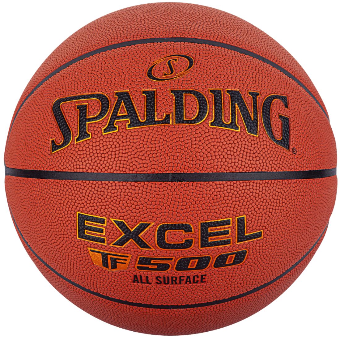 Pallone Spalding Excel TF-500 In/Out, Basket unisex di colore arancione