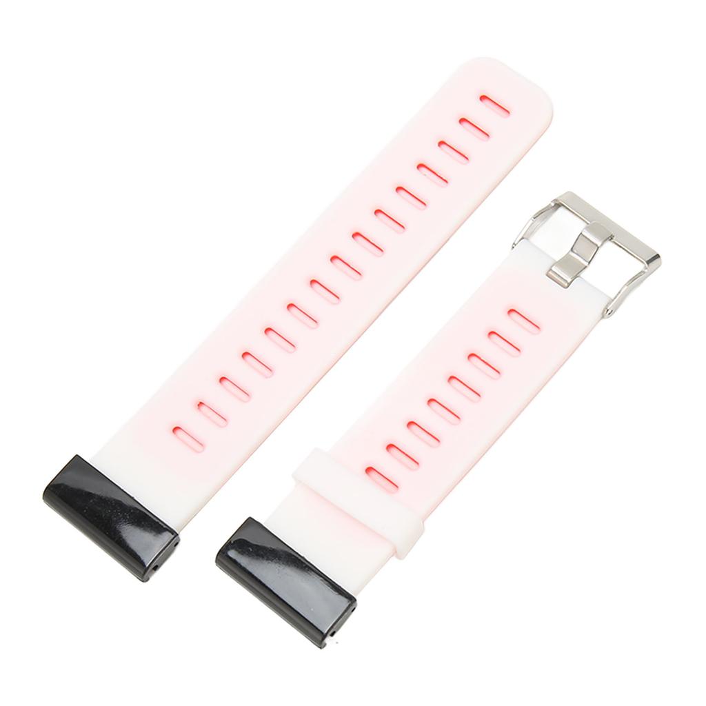 Silicone Smart Watch Strap Size Adjustable Metal Buckle 2 Colors Watch Band for COROS Vertix 2 White Red