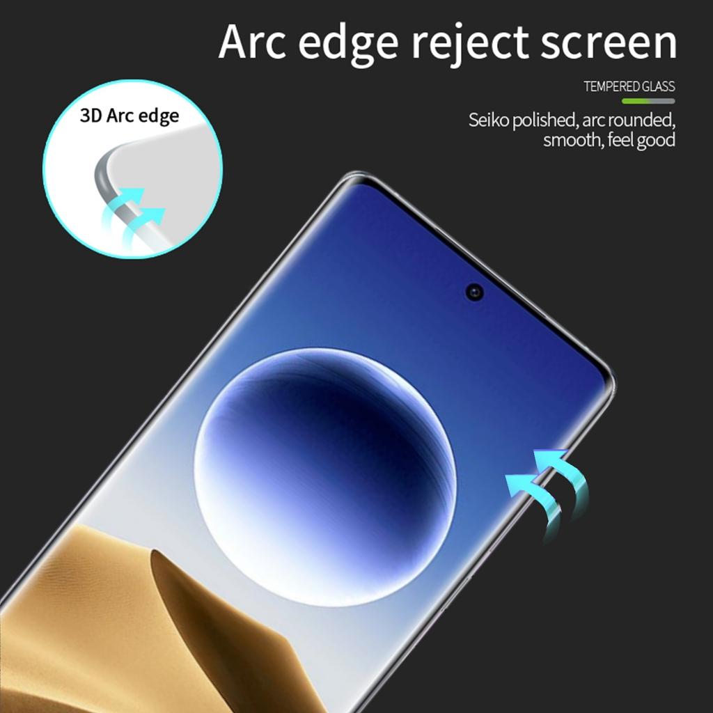 MOFI For Oppo Find X7 Ultra Screen Protector 3D Curved Hot Bending Full Glue Screen Film