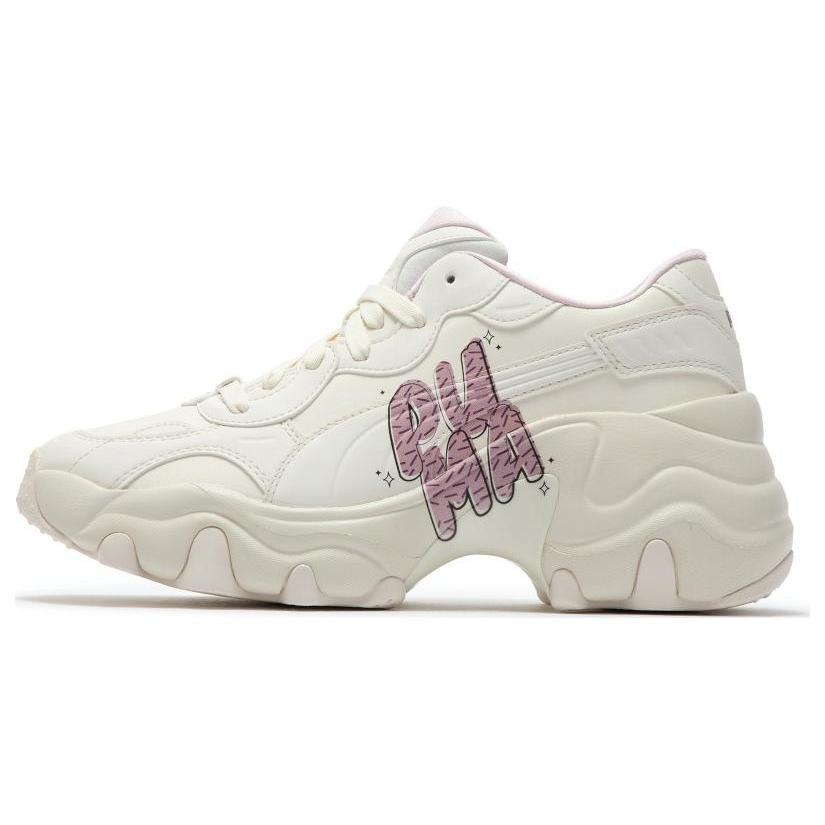 

New PUMA Pulsar Wedge Logo Play White Pink Women s 395450-01 35.5