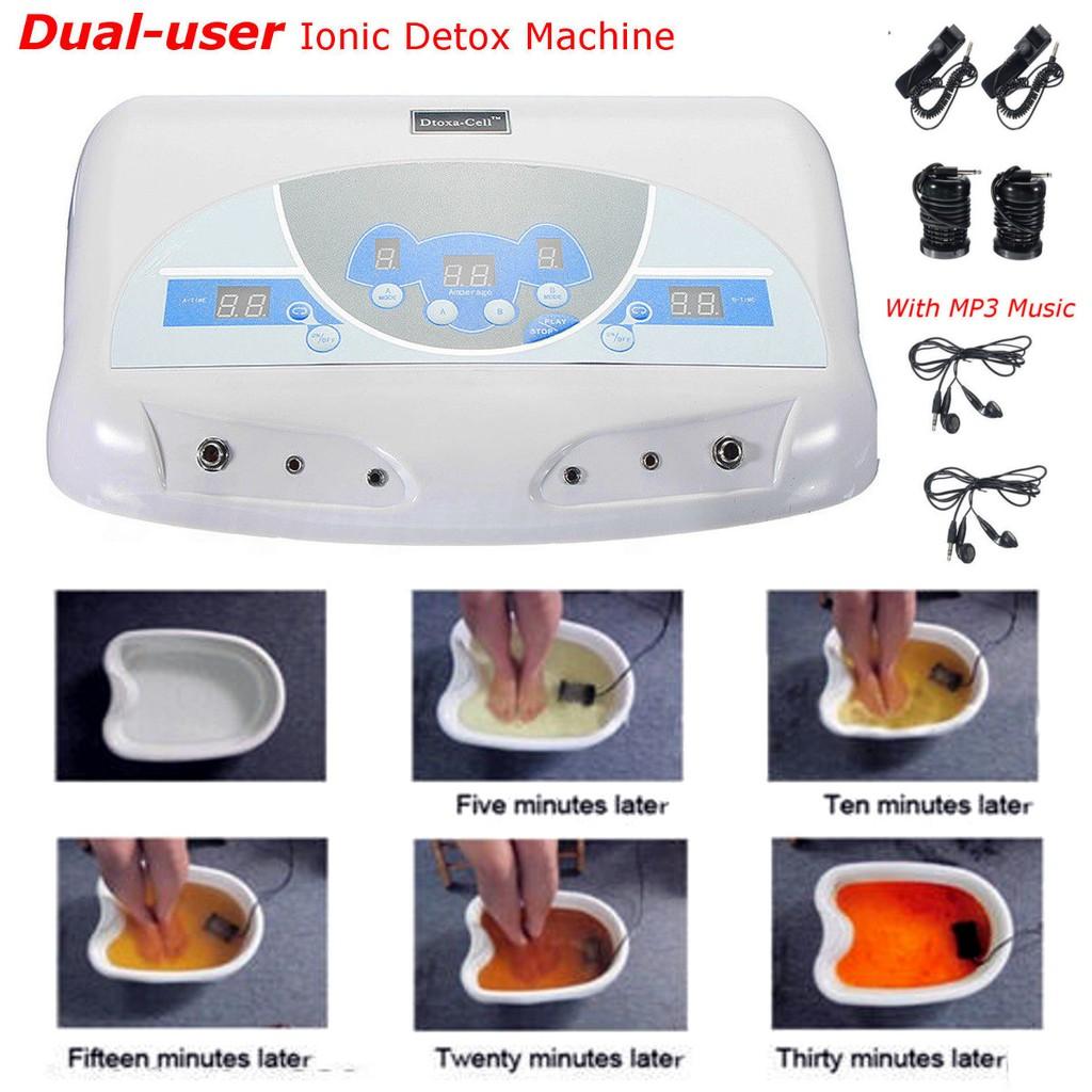 110V/220V Dual User Detox Ionic Foot Bath Ion Spa Machine Cell Cleanse MP3 Arrays