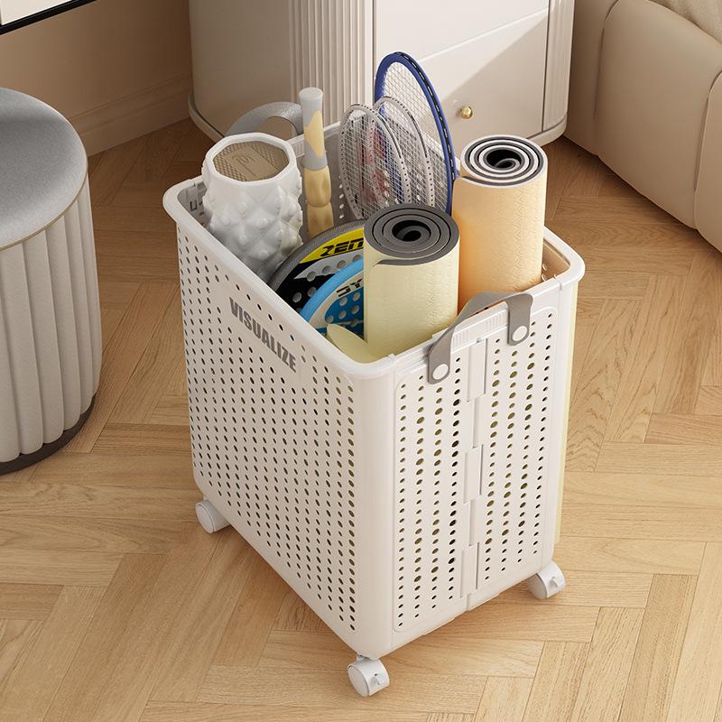 Wheeled Yoga Mat and Sports Gear Organizer Basket