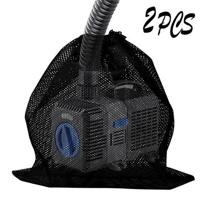 2PC Anti-clog Pump Barrier Bag Pump Filter Mesh Bag Mesh with Drawstring Reusable Pond Pump Protector for Pond Biological Filter
