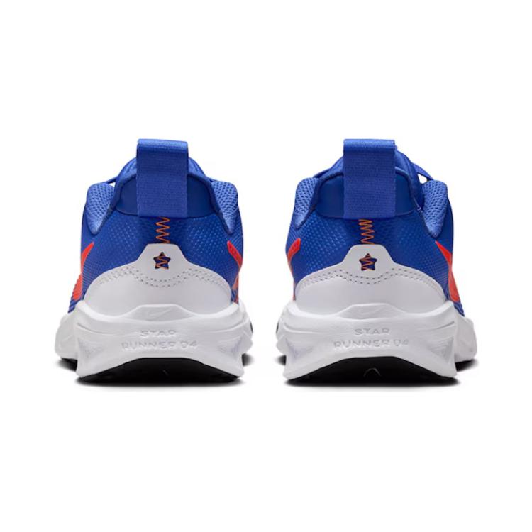 Nike Star Runner 4 PS Astronomy Blue Total Orange Kids Sneakers White Team-Orange DX7614-402