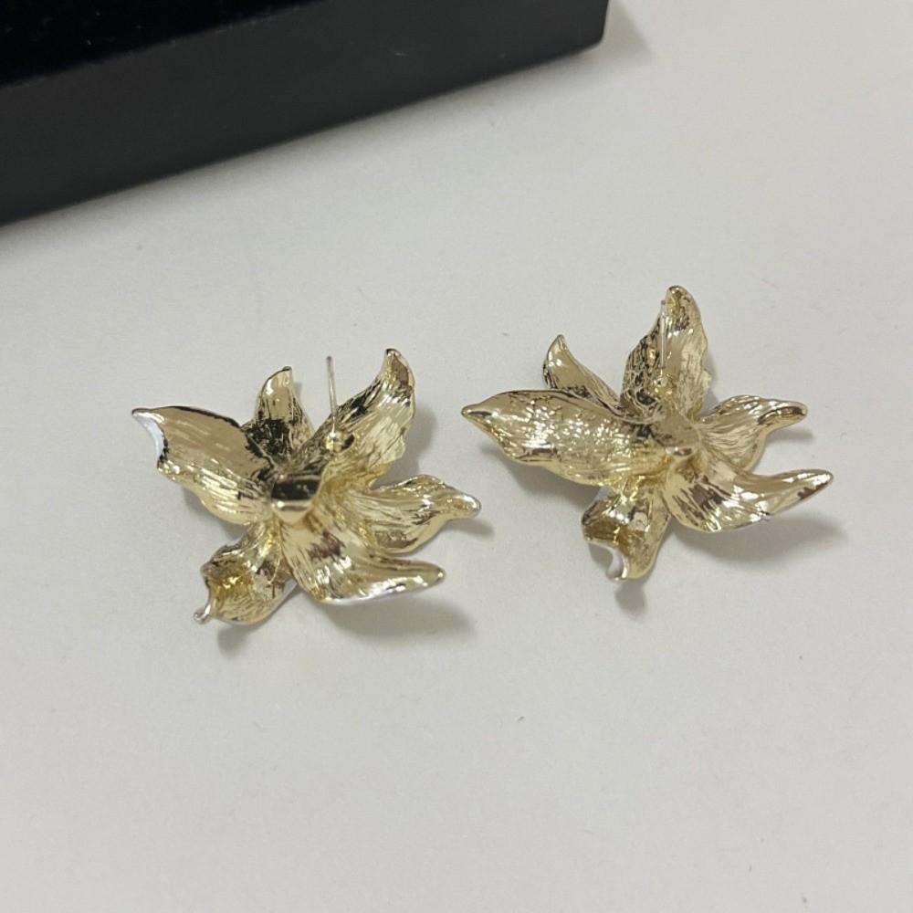 Irregular Flower Stud Earrings Drip Oil Ear Accessories Elegant Flower Earrings  Party