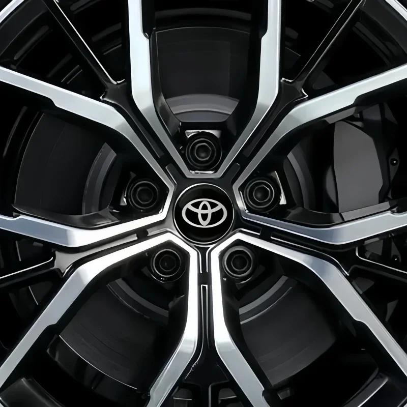 4pcs 56mm Aluminum Alloy logo Wheel Center Hub Cap Badge sticker For Toyota Prado Rav4 Yaris Hilux Prius Corolla Camry Accessory