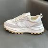 Shoes Spring and Summer New Leather Breathable Mesh Dad Shoes Soft Sole Jogging Sports Casual Shoes Bc