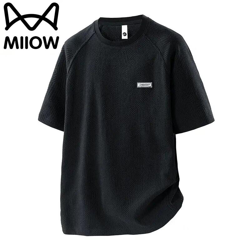 

MiiOW Men s Summer Crewneck Textured Sport T-Shirt 3XL