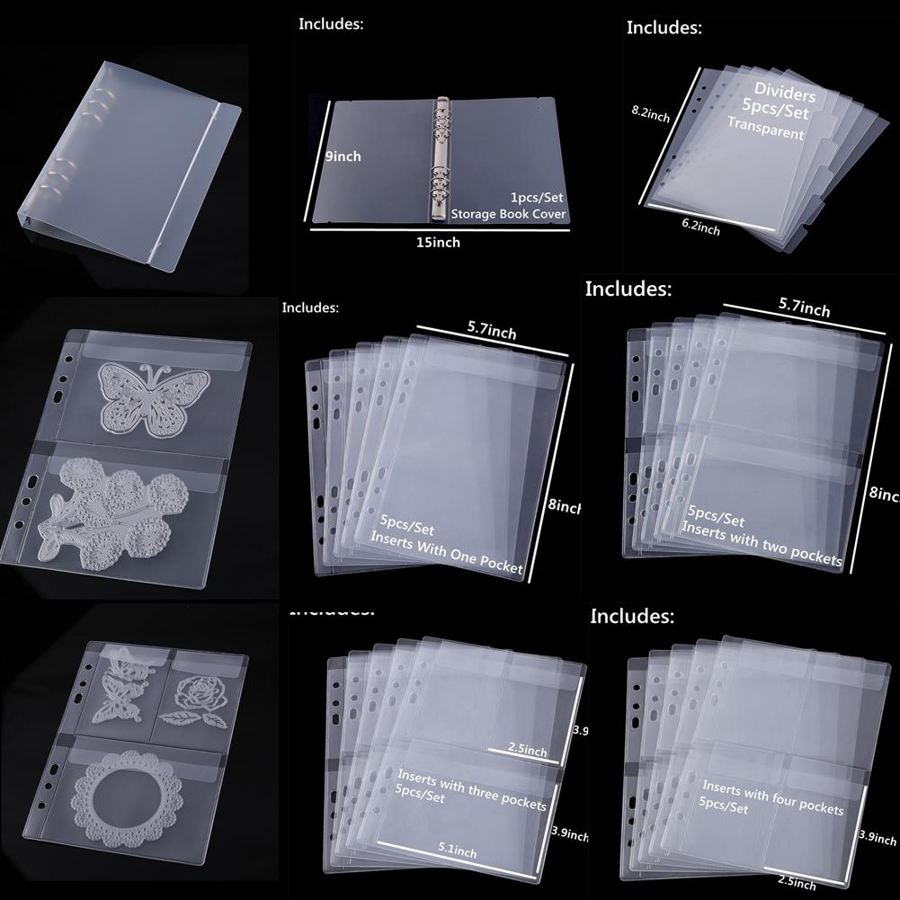 Cutting Dies Storage Book for Scrapbooking Album Inner Page Cover Template Container DIY Stencil Organizer Booklet