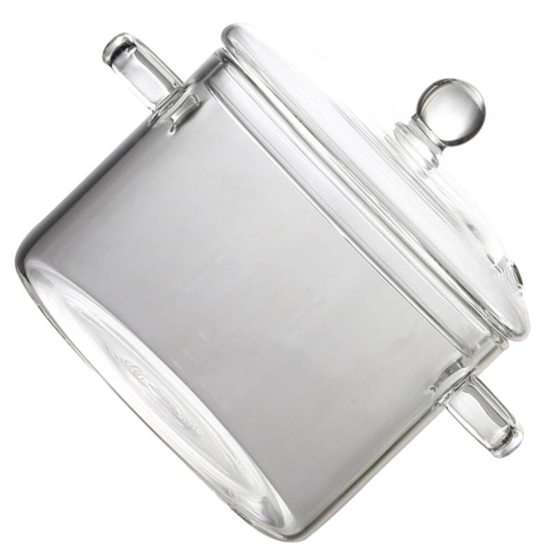 

Transparent glass noodle bowl with lid Glass pot for high temperature oatmeal (1350 ml) | Kręgle