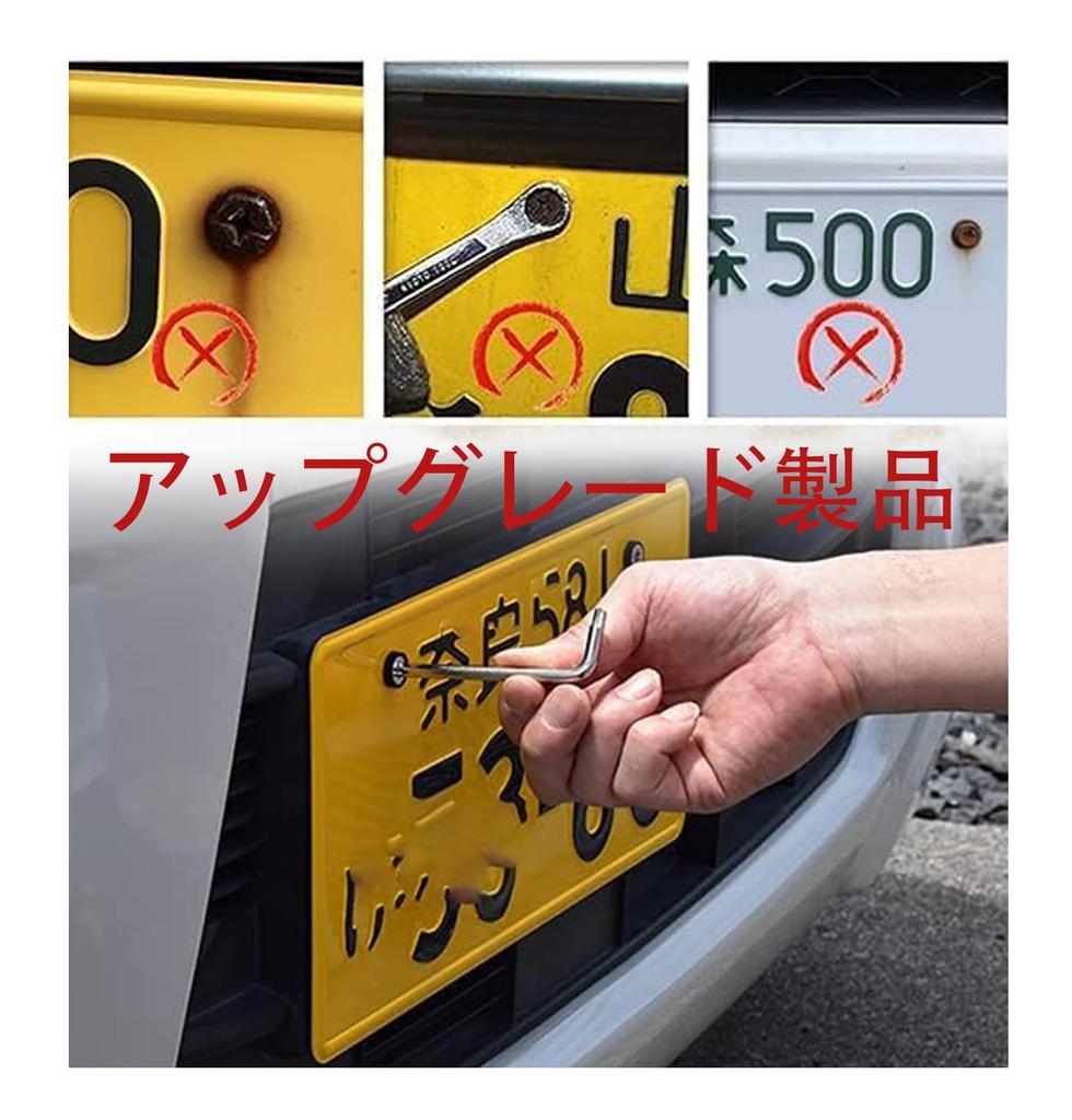 Anti-theft license plate bolt set - 4 stainless steel M6