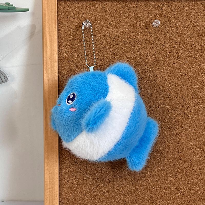 1Pcs Soft Simulation Animal Whale Small Pendant Turtle Ocean Animal Plush Keychain Starfish Pp Cotton Plush Toy Home Decoration