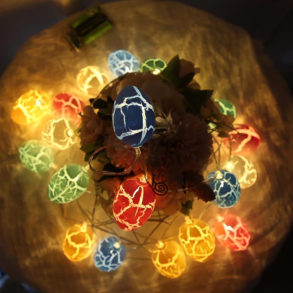 Ostereier-Draht-Lichterkette, batteriebetrieben, für Party, Heimdekoration, Lampen