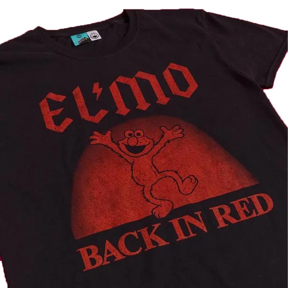 Sesame Street Unisex Adult Back In Red Elmo T-Shirt
