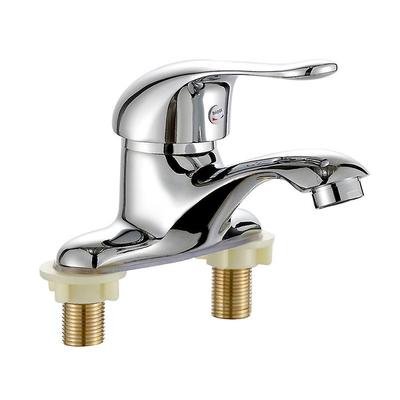Robinet de lavabo robinet de lavabo à Double trou pour eau chaude et froide, robinet mitigeur d'évier de salle de bains, robinet de lavabo à poignée unique