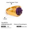 Stainless Steel Natural Stone Exaggerated Ring, High-end Ring, Titanium Steel Hand Accessory