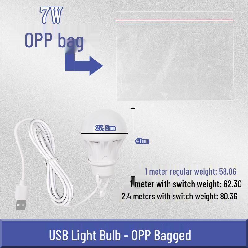 5V USB-Powered Low-Voltage LED Bulb for Power Banks and Outdoor Use