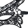 Halloween Black Queen Lace Mask Bez pevného tvaru Nášivky výšivky Party Kostým Karnevalová maska ​​Žena Maškarní maska