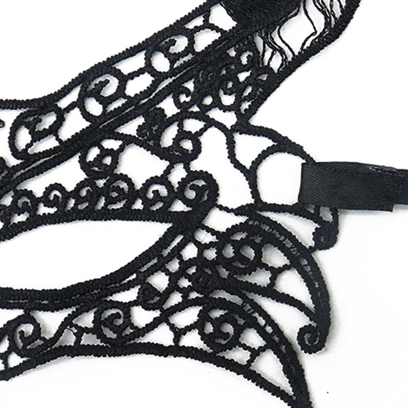 Halloween Black Queen Lace Mask No Fixed Shape Embroidery Appliques Party Costume Carnival Mask Woman Masquerade Mask