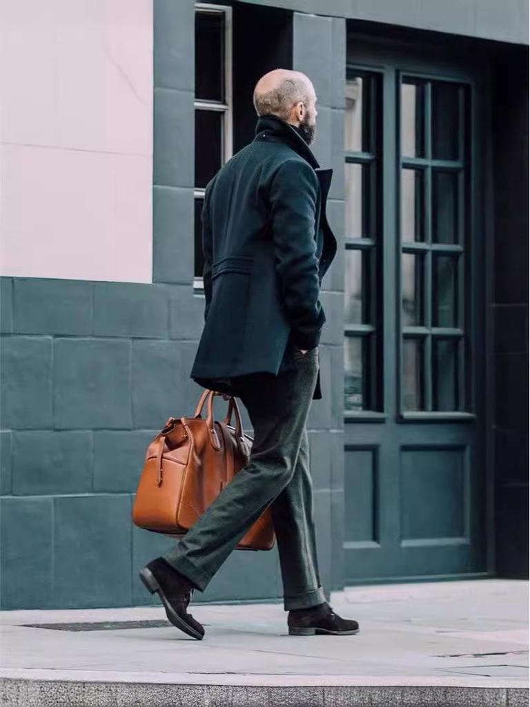 High-Quality Men's British Style Mid-Length Wool Coat - Autumn/Winter