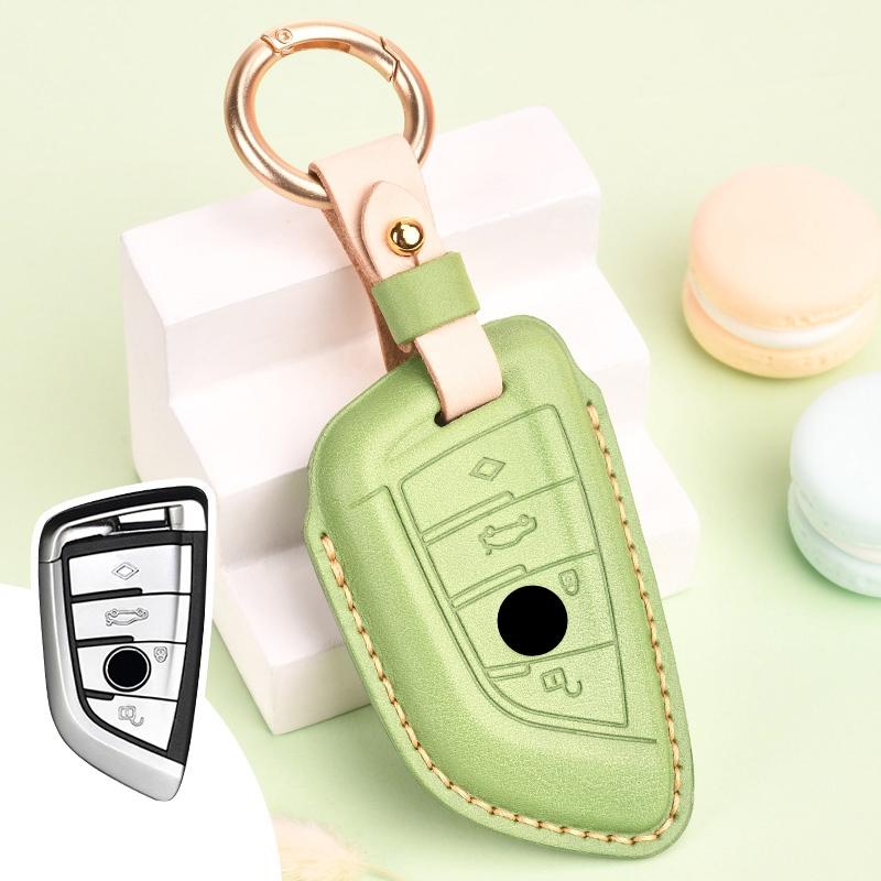 Leather Car Key Case for For BMW 5 Series 520Li New 3 Series X1x3x5x7 7 Series High Grade Leather Case