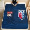 Olympique Lyonnais Football Team,pattern Flannel Blanket, High Quality Comfortable for All Seasons, Home Decor, Warmth and Comfort, Perfect for Gifts.