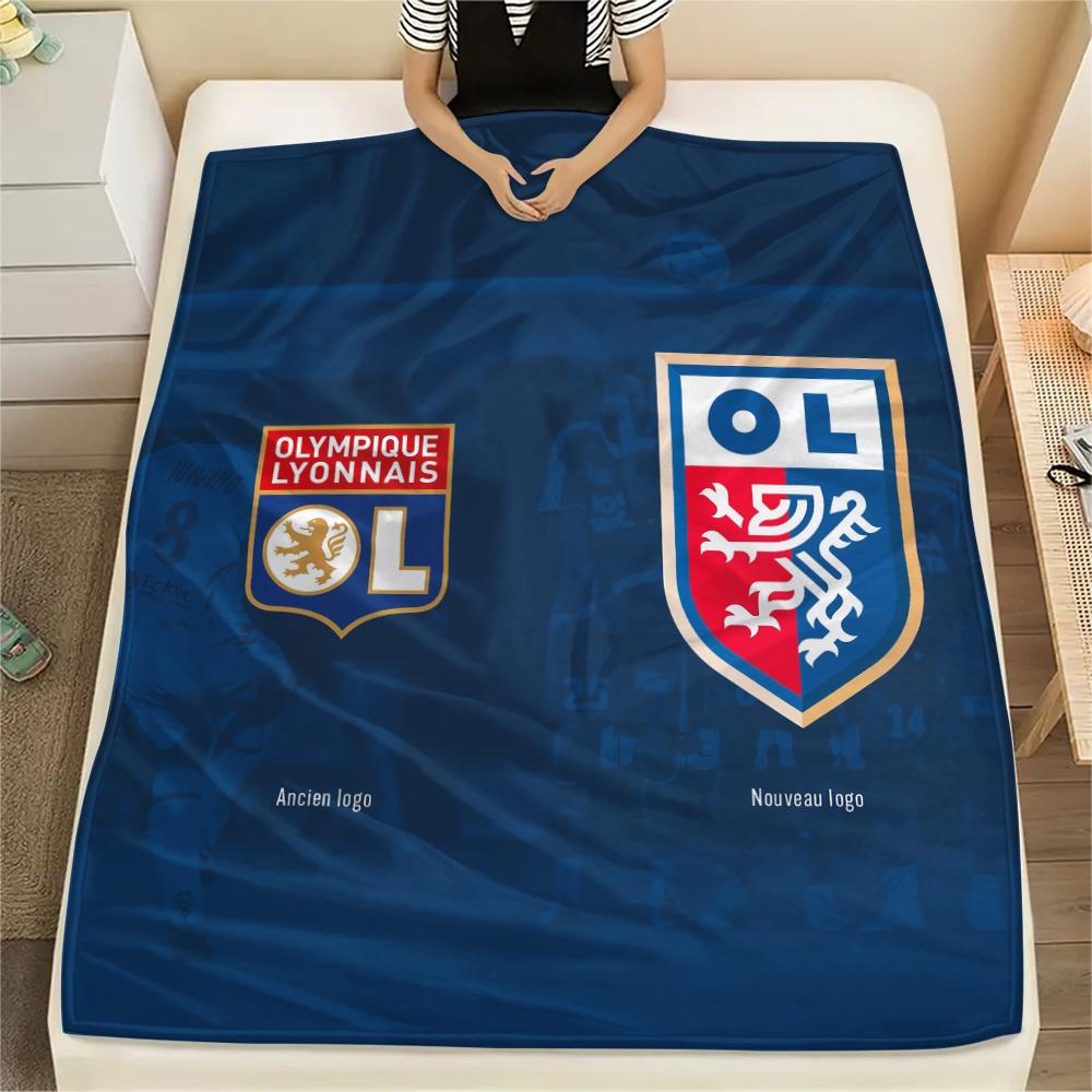 Olympique Lyonnais Football Team,pattern Flannel Blanket, High Quality Comfortable for All Seasons, Home Decor, Warmth and Comfort, Perfect for Gifts.