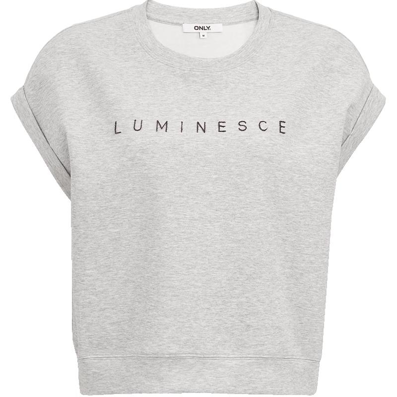 ONLY Women s Casual Drop-Shoulder Embroidered T-Shirt 2XL